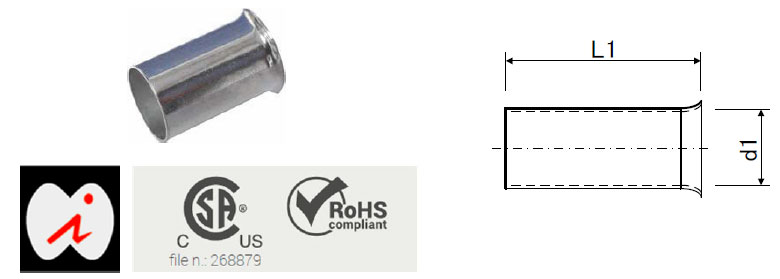裸フェルール端子（DIN規格46228-1）｜アクセサリ ｜その他 ｜泉州電業