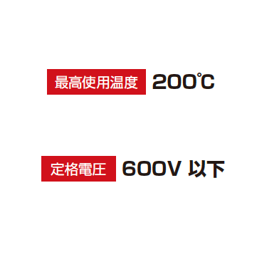 600V FRW　可とう性フッ素樹脂絶縁電線