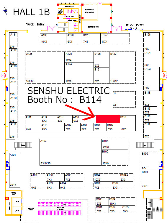 IMTEX2025（インド工作機械展） 
泉州電業ブース
会場案内図